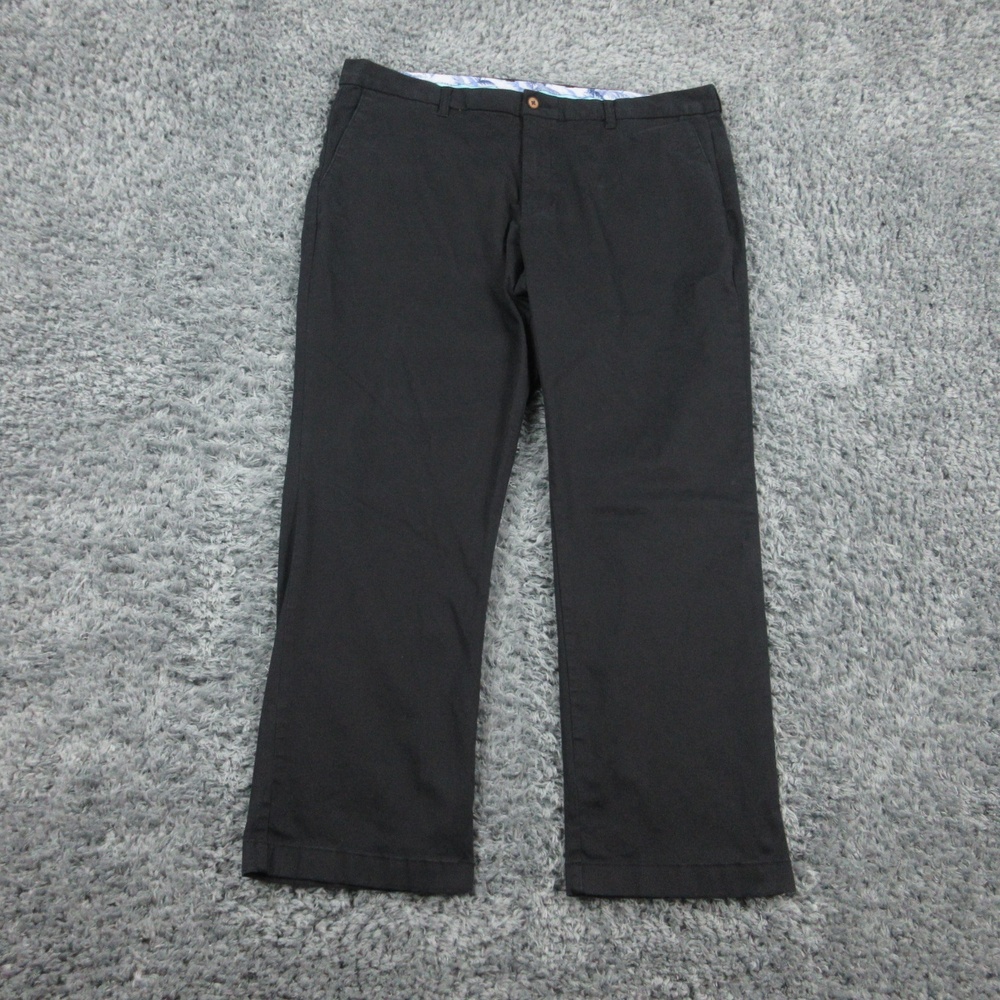 Tommy Bahama Pants Mens 40x30 Black Casual Stretch Chino Relaxed 41x29.5*